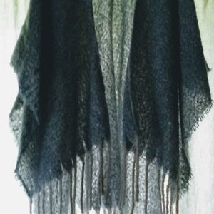 "JUST BE" blue shrug/shawl